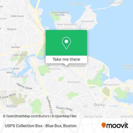 Mapa de USPS Collection Box - Blue Box