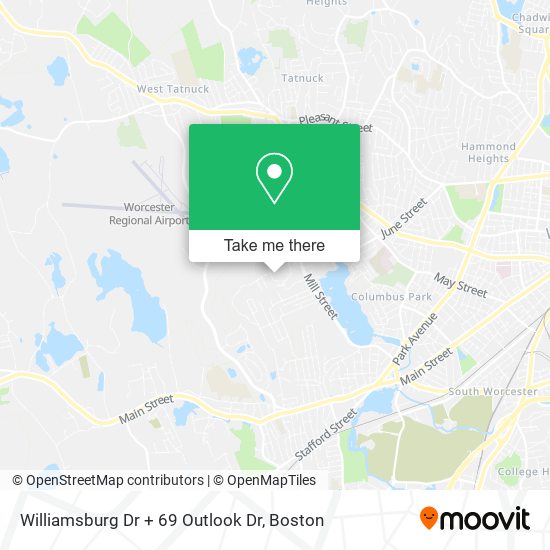 Mapa de Williamsburg Dr + 69 Outlook Dr