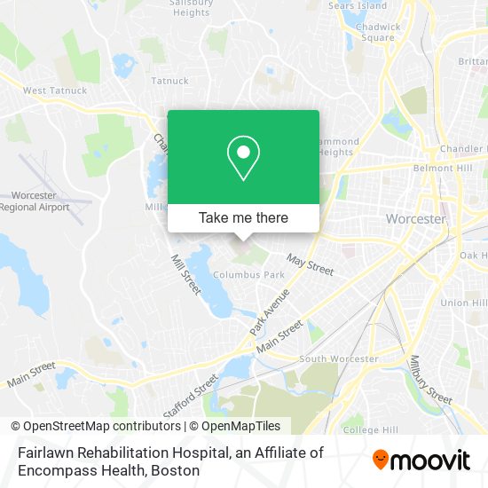 Fairlawn Rehabilitation Hospital, an Affiliate of Encompass Health map
