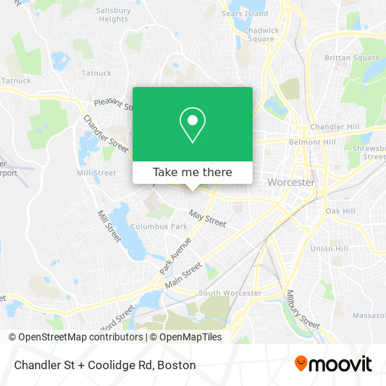 Mapa de Chandler St + Coolidge Rd
