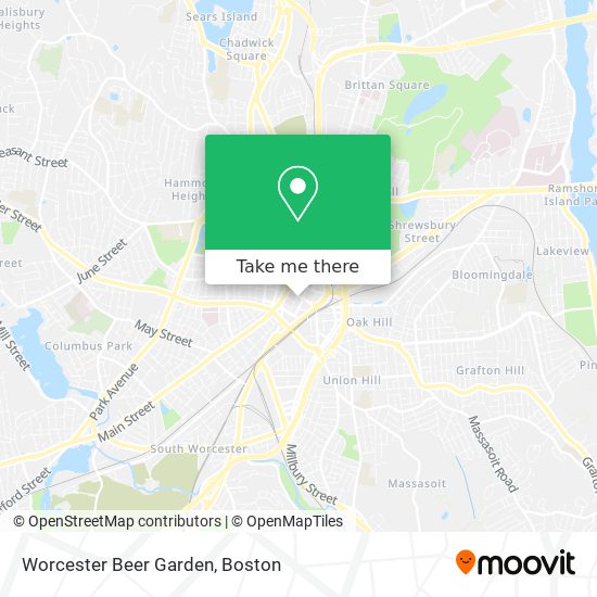 Mapa de Worcester Beer Garden