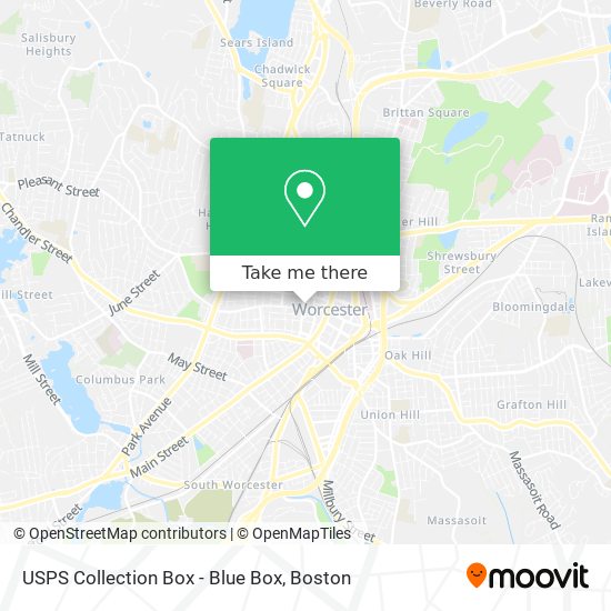 USPS Collection Box - Blue Box map