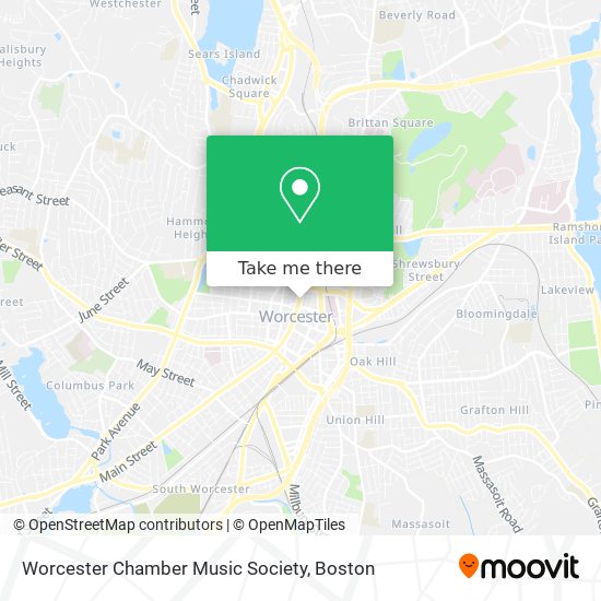 Mapa de Worcester Chamber Music Society