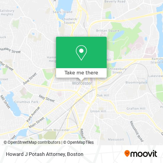 Howard J Potash Attorney map