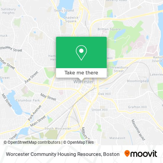 Worcester Community Housing Resources map