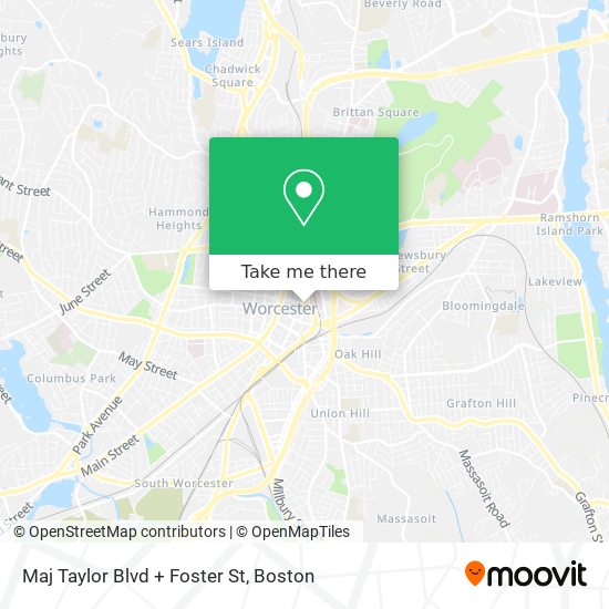 Mapa de Maj Taylor Blvd + Foster St