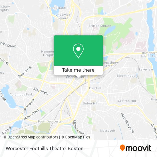 Mapa de Worcester Foothills Theatre
