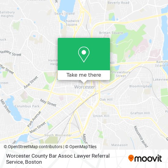 Mapa de Worcester County Bar Assoc Lawyer Referral Service