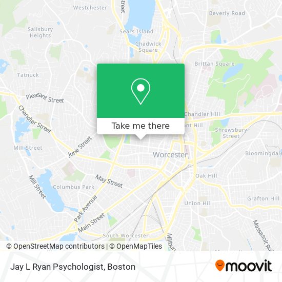 Jay L Ryan Psychologist map