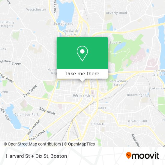 Mapa de Harvard St + Dix St