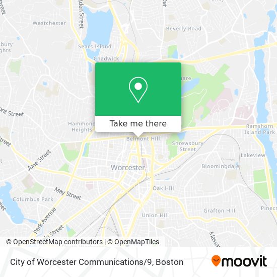 Mapa de City of Worcester Communications / 9