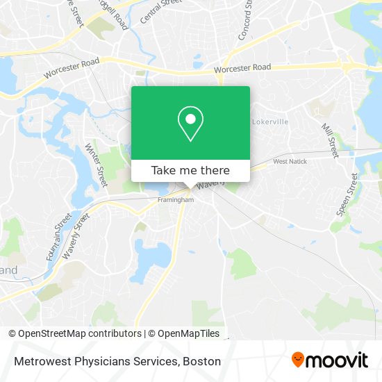 Mapa de Metrowest Physicians Services