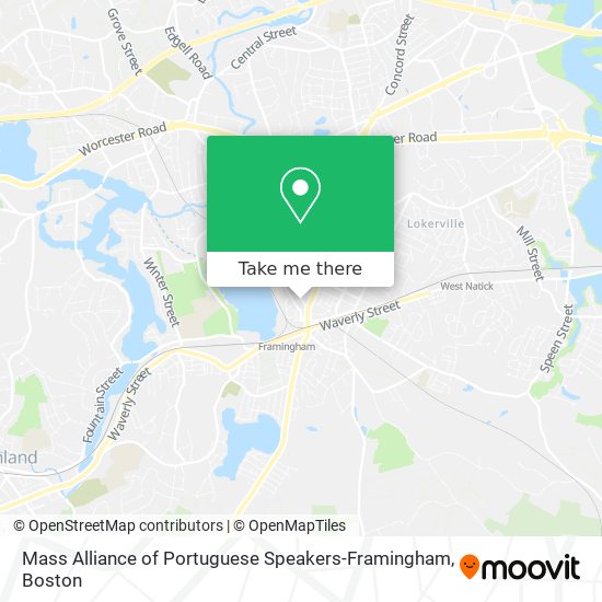 Mass Alliance of Portuguese Speakers-Framingham map