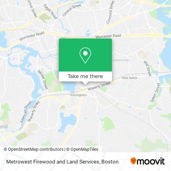 Metrowest Firewood and Land Services map