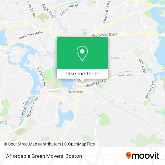 Affordable Green Movers map