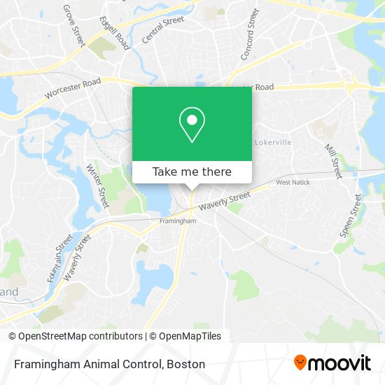 Mapa de Framingham Animal Control