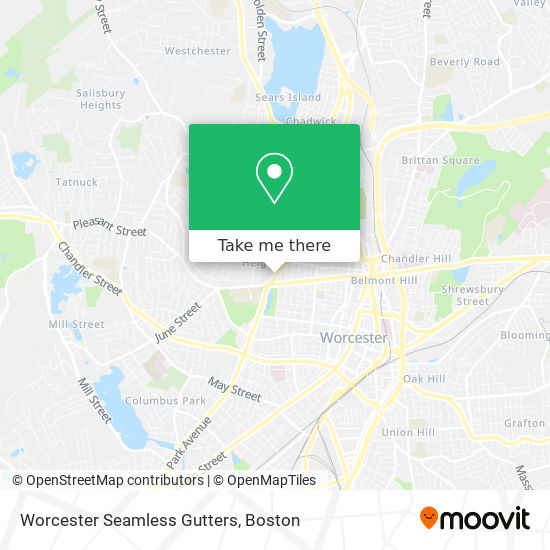 Worcester Seamless Gutters map