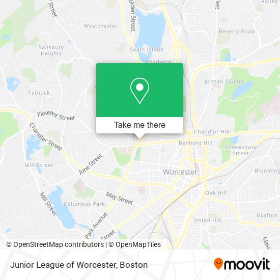 Junior League of Worcester map