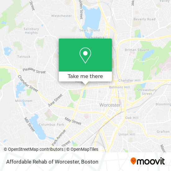 Affordable Rehab of Worcester map