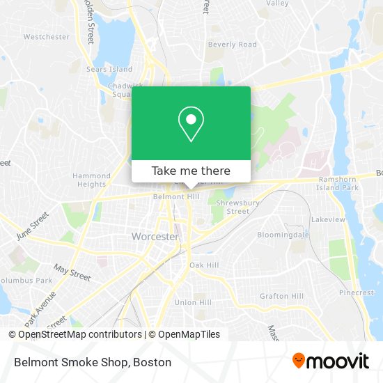 Mapa de Belmont Smoke Shop