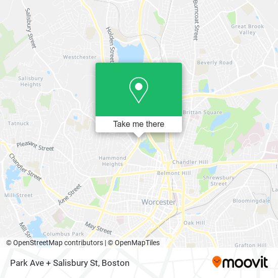 Mapa de Park Ave + Salisbury St
