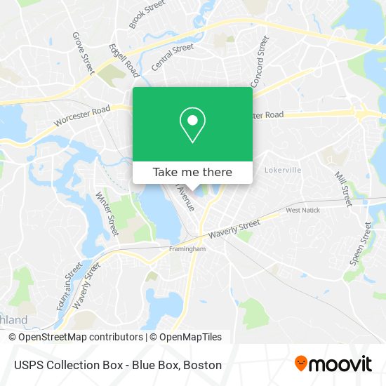 USPS Collection Box - Blue Box map