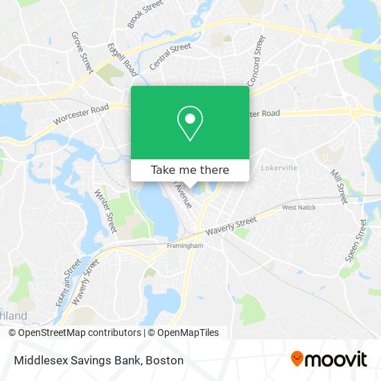 Middlesex Savings Bank map