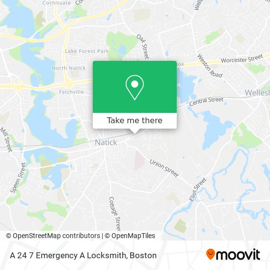 A 24 7 Emergency A Locksmith map