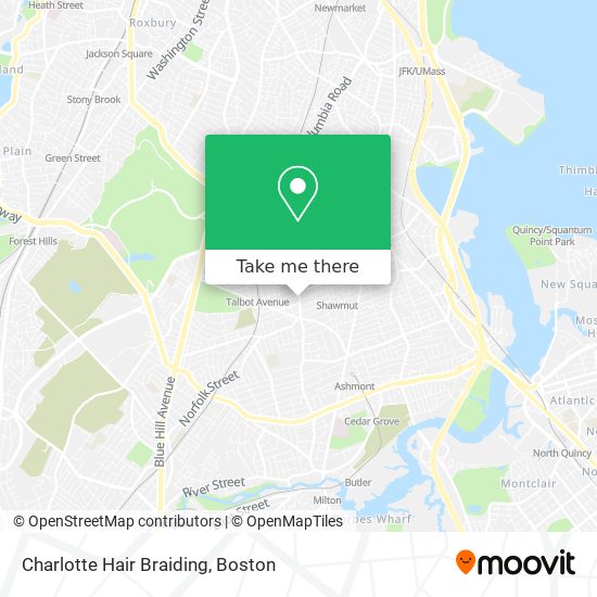 Charlotte Hair Braiding map