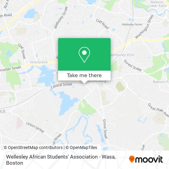 Wellesley African Students' Association - Wasa map