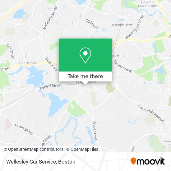 Mapa de Wellesley Car Service