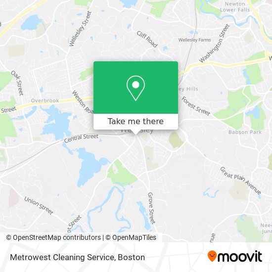 Metrowest Cleaning Service map