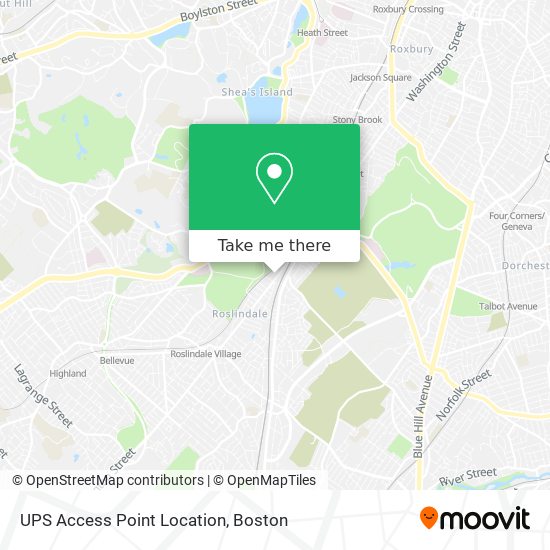 UPS Access Point Location map