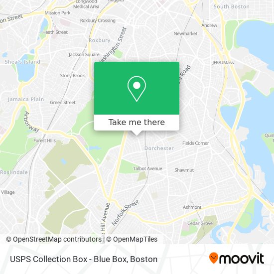 USPS Collection Box - Blue Box map