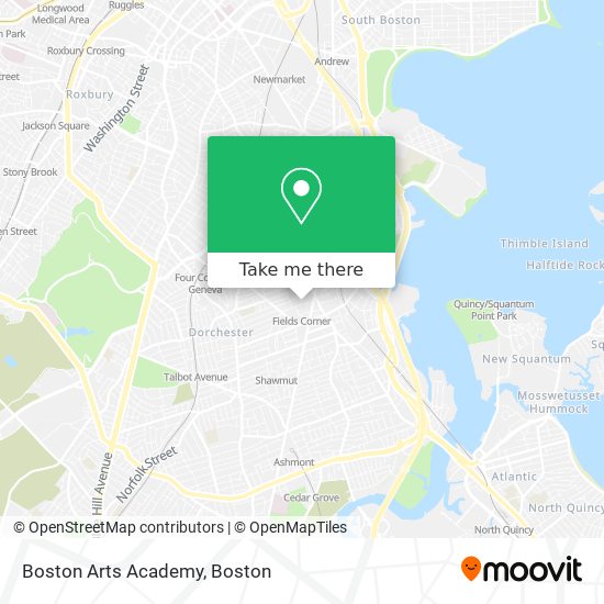 Boston Arts Academy map