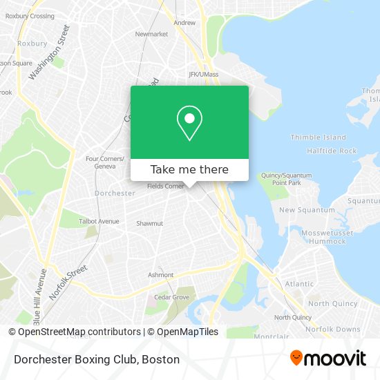 Mapa de Dorchester Boxing Club