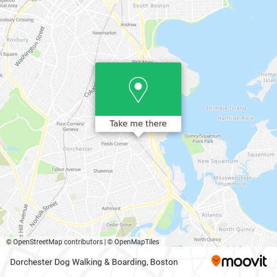 Mapa de Dorchester Dog Walking & Boarding