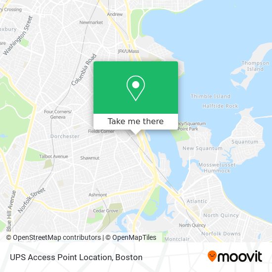 UPS Access Point Location map