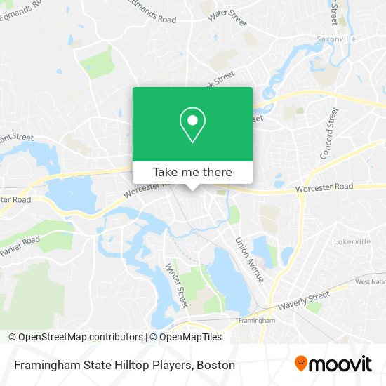 Framingham State Hilltop Players map