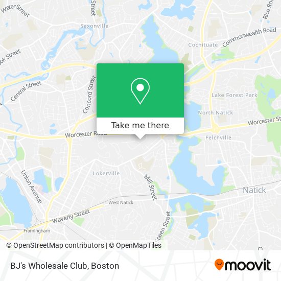 BJ's Wholesale Club map