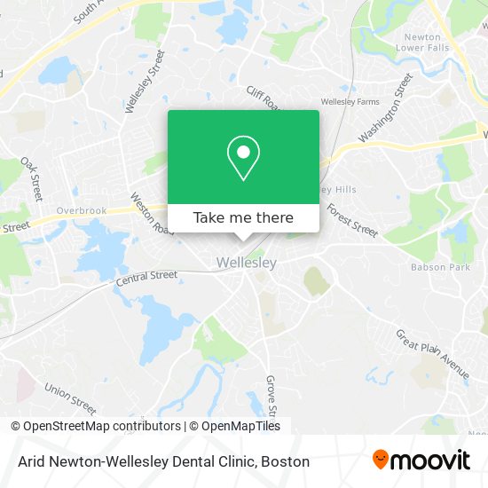 Mapa de Arid Newton-Wellesley Dental Clinic