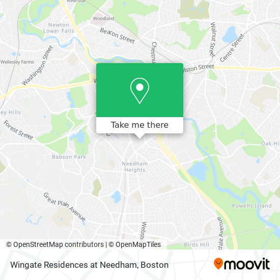 Mapa de Wingate Residences at Needham