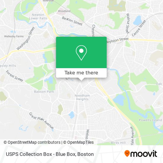 Mapa de USPS Collection Box - Blue Box