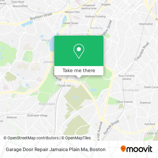 Garage Door Repair Jamaica Plain Ma map