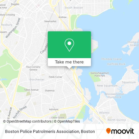 Mapa de Boston Police Patrolmen's Association