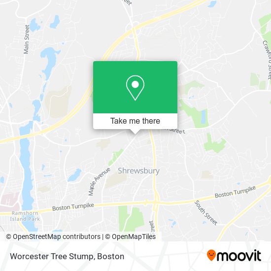 Mapa de Worcester Tree Stump