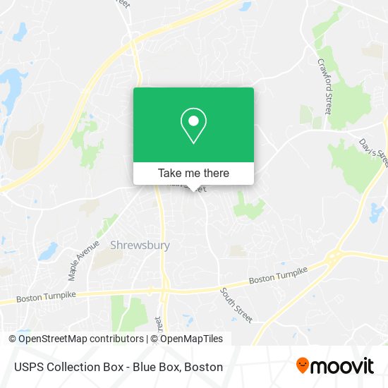 USPS Collection Box - Blue Box map