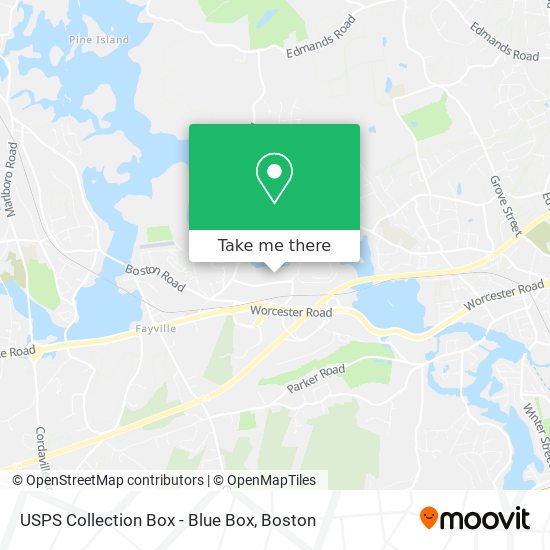 Mapa de USPS Collection Box - Blue Box