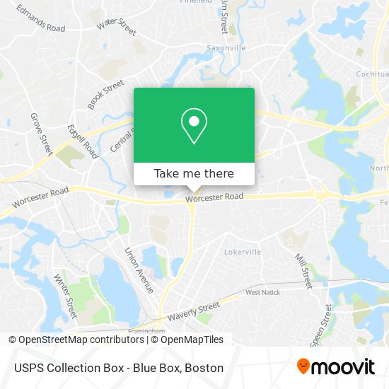 USPS Collection Box - Blue Box map