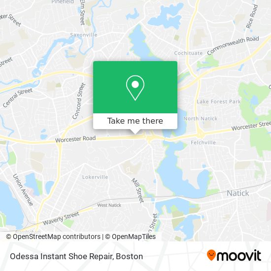 Mapa de Odessa Instant Shoe Repair